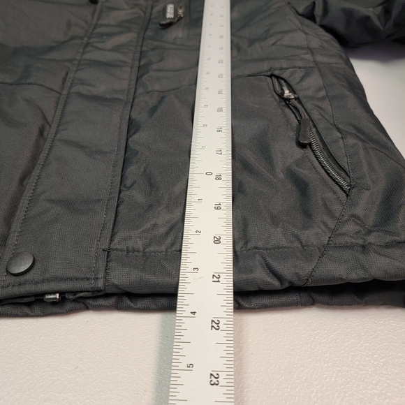 Kasyjie Boys Winter Jacket Size 8 Black Hooded Lined Warm - Picture 5 of 6